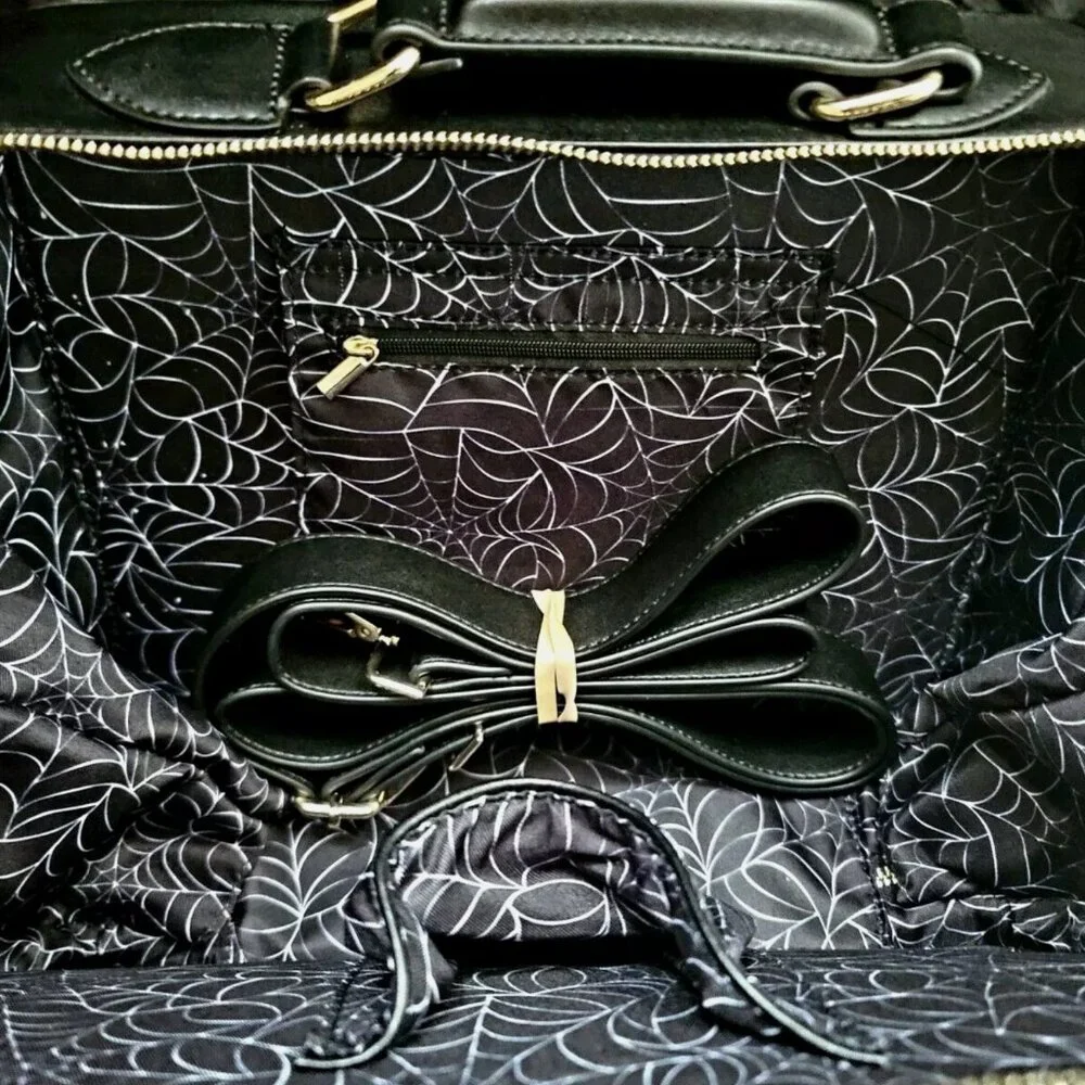 NEW Backstitch Bruja MexiWeen Bag Black White Pumpkin Halloween Spooky Crossbody - Picture 8 of 14